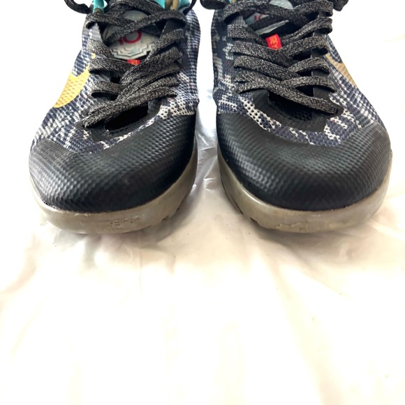 Nike Sneakers KD Trey 5 II China Black with Teal and Gold Accents SZ 8 Worn 1X - Picture 5 of 13